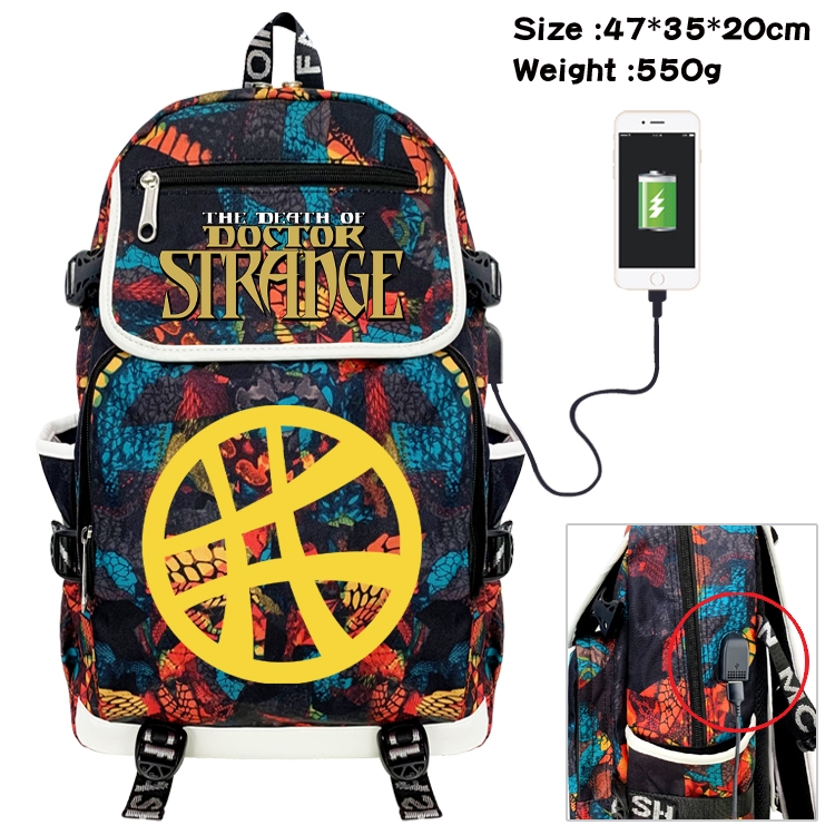 Super hero Camouflage Waterproof Canvas Flip Backpack Student Schoolbag 47X35X20CM