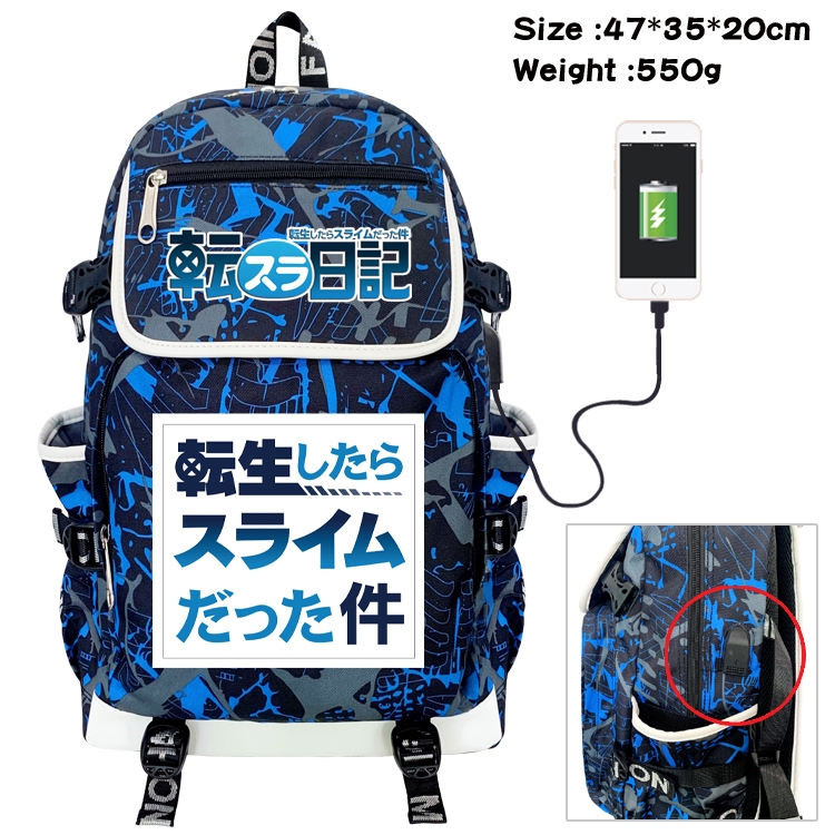 That Time I Got Slim  Camouflage Waterproof Canvas Flip Backpack Student Schoolbag 47X35X20CM