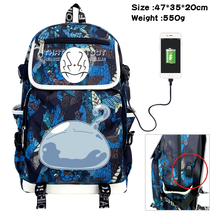 That Time I Got Slim  Camouflage Waterproof Canvas Flip Backpack Student Schoolbag 47X35X20CM