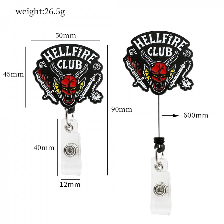 hellfire club Badge expansion buckle business card holder OPP bag price for 2 pcs