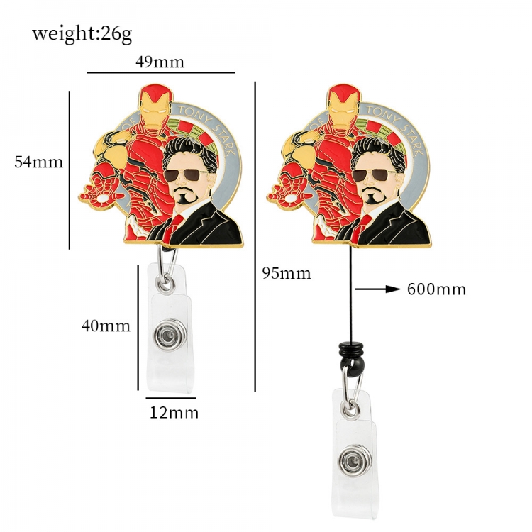Iron Man  Badge expansion buckle business card holder OPP bag price for 2 pcs