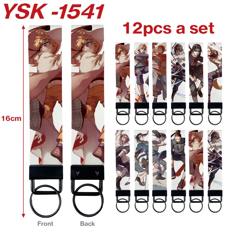 Naruto Anime mobile phone rope keychain 16CM a set of 12 YSK-1541