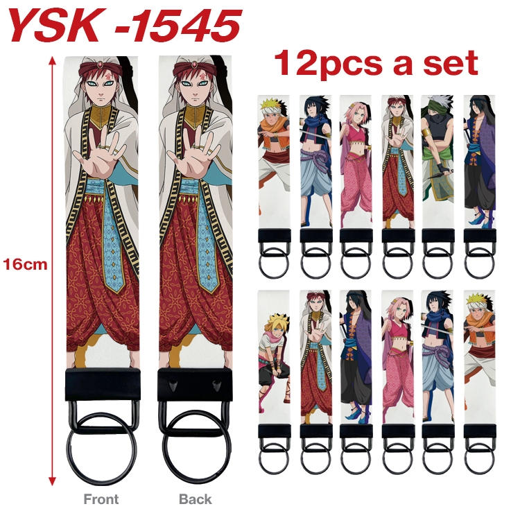 Naruto Anime mobile phone rope keychain 16CM a set of 12  YSK-1545