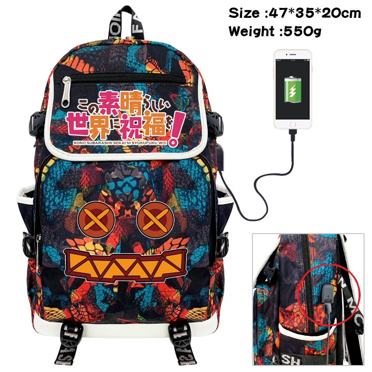 Blessings for a better world Camouflage Waterproof Canvas Flip Backpack Student Schoolbag 47X35X20CM