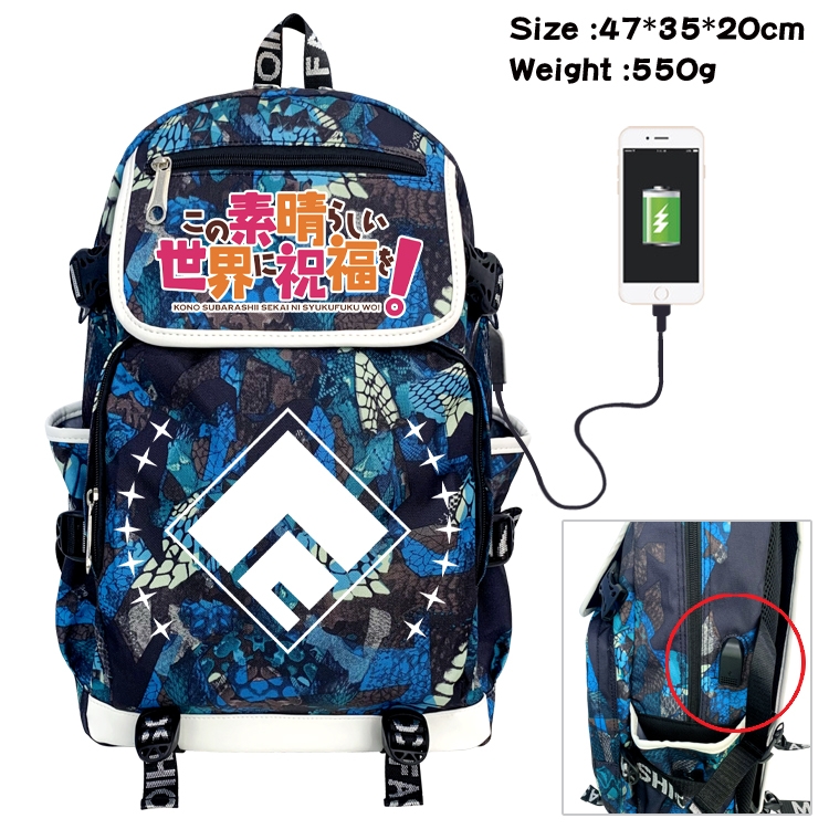 Blessings for a better world Camouflage Waterproof Canvas Flip Backpack Student Schoolbag 47X35X20CM