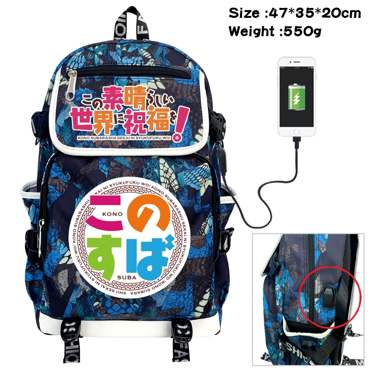 Blessings for a better world Camouflage Waterproof Canvas Flip Backpack Student Schoolbag 47X35X20CM