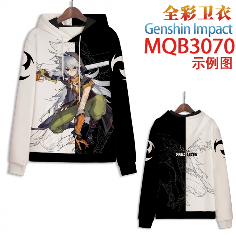 Genshin Impact Full color hooded sweatshirt without zipper pocket from XXS to 4XL MQB-3070