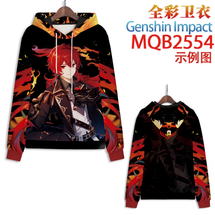 Genshin Impact Full color hooded sweatshirt without zipper pocket from XXS to 4XL MQB-2554