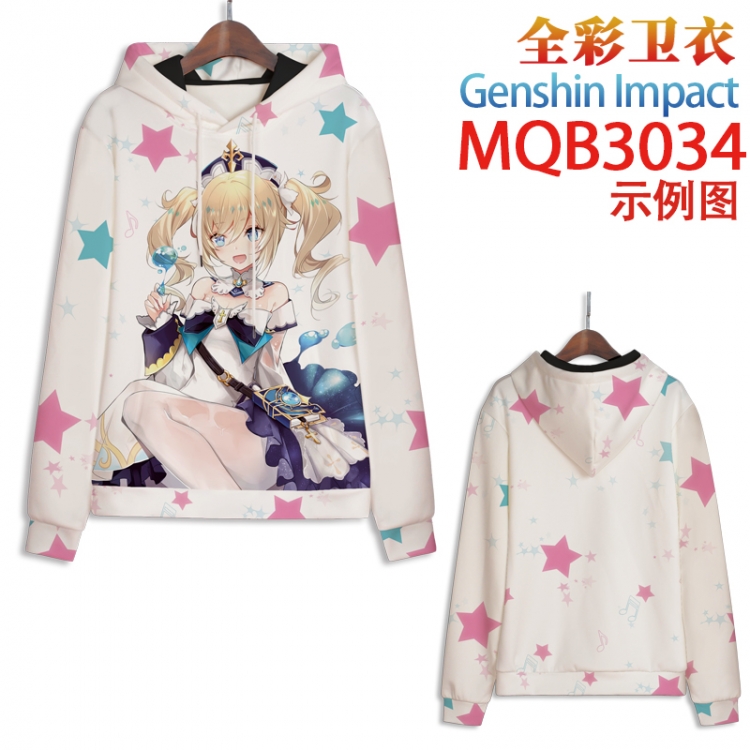 Genshin Impact Full color hooded sweatshirt without zipper pocket from XXS to 4XL MQB-3034