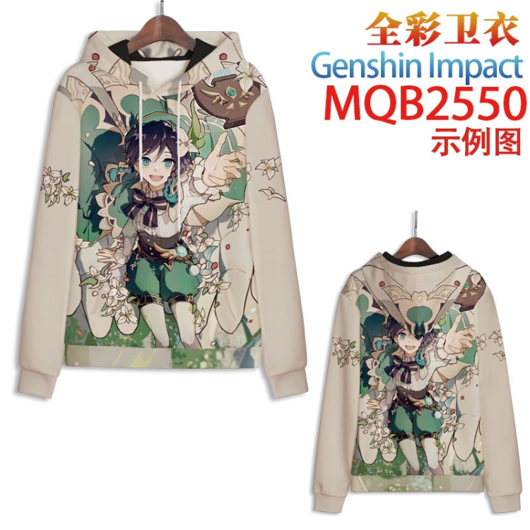 Genshin Impact Full color hooded sweatshirt without zipper pocket from XXS to 4XL  MQB-2550