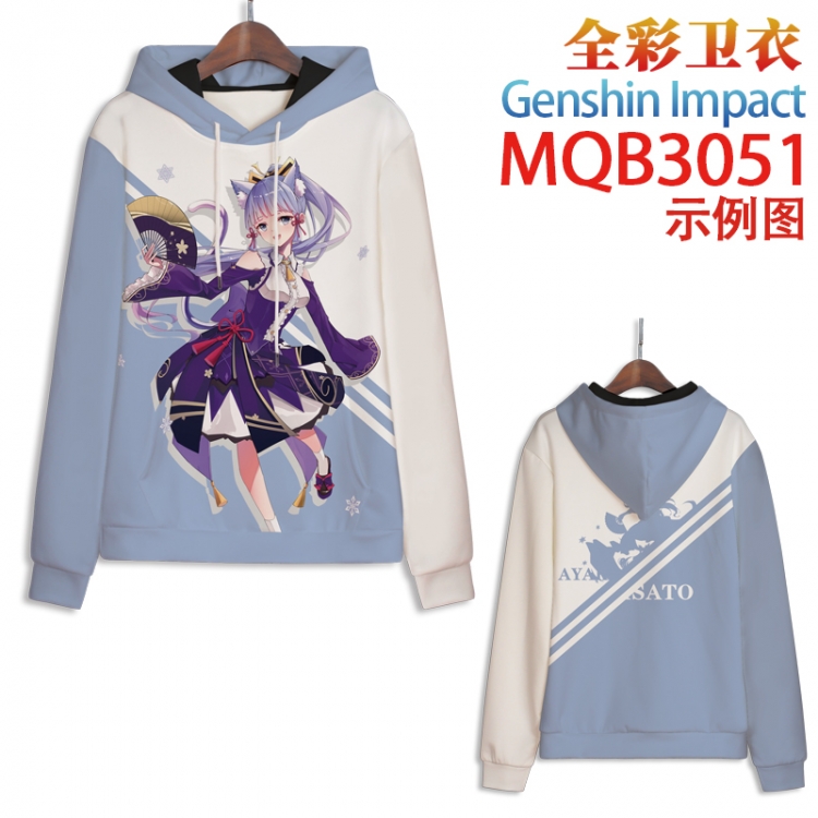 Genshin Impact Full color hooded sweatshirt without zipper pocket from XXS to 4XL MQB-3051