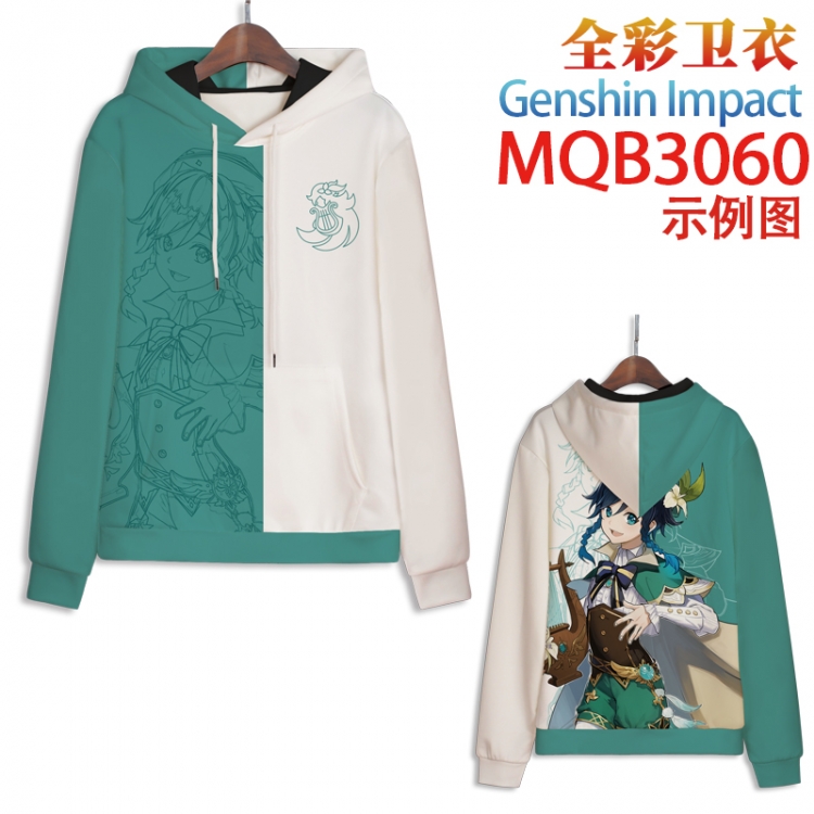 Genshin Impact Full color hooded sweatshirt without zipper pocket from XXS to 4XL MQB-3060