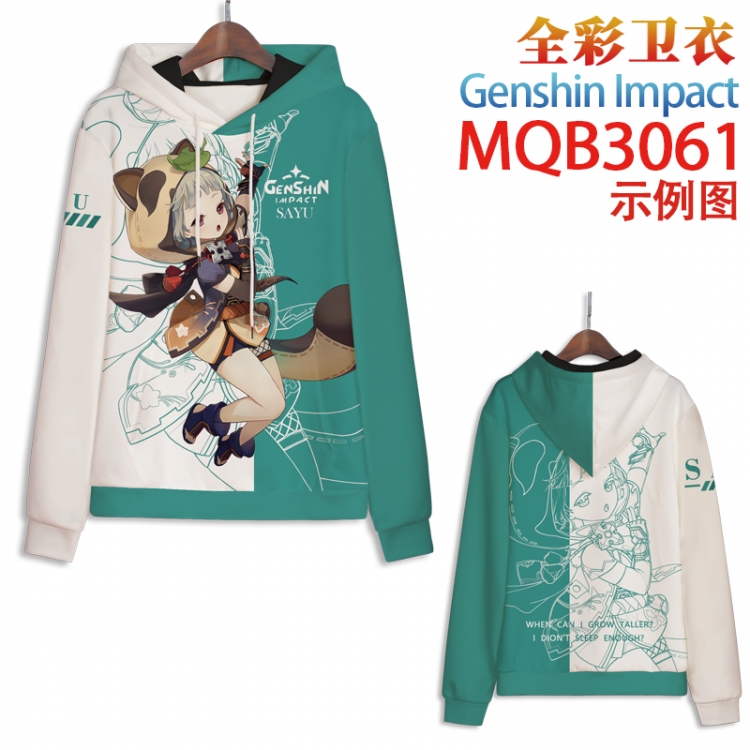 Genshin Impact Full color hooded sweatshirt without zipper pocket from XXS to 4XL  MQB-3061