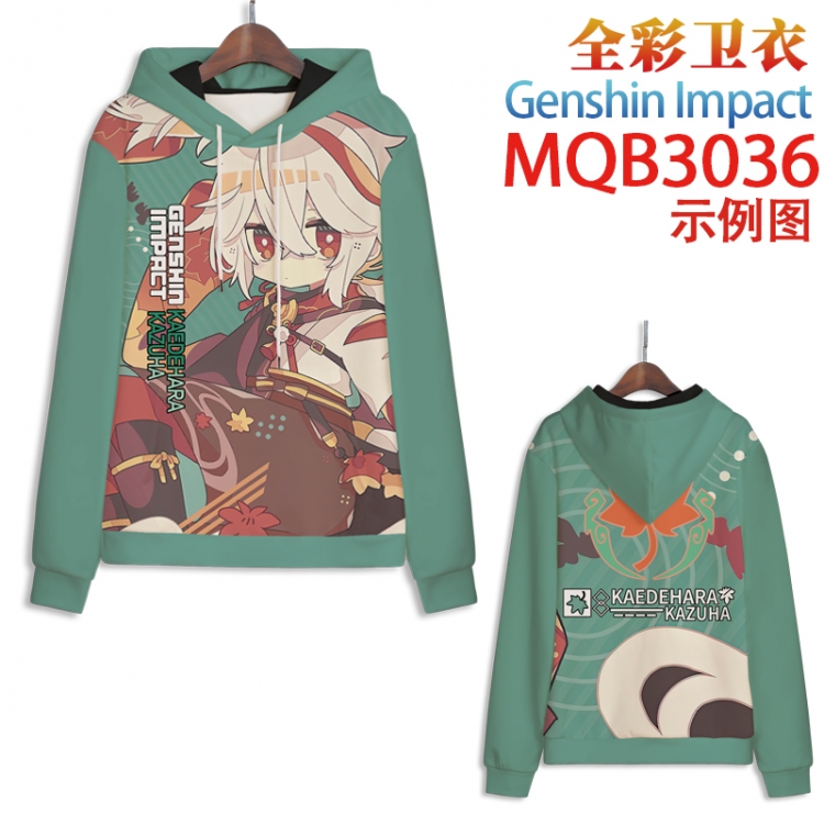 Genshin Impact Full color hooded sweatshirt without zipper pocket from XXS to 4XL MQB-3036