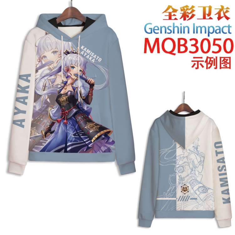 Genshin Impact Full color hooded sweatshirt without zipper pocket from XXS to 4XL MQB-3050