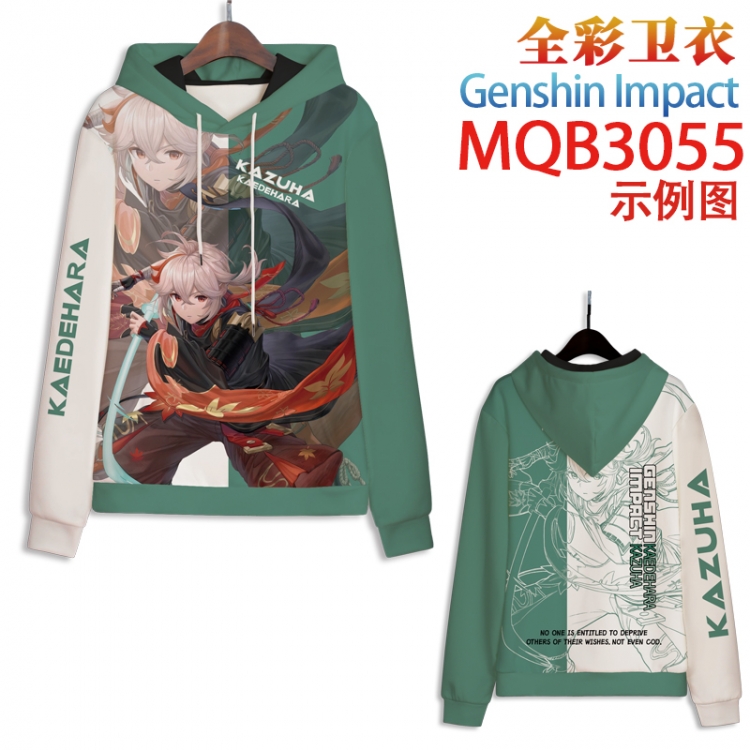 Genshin Impact Full color hooded sweatshirt without zipper pocket from XXS to 4XL MQB-3055