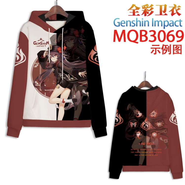 Genshin Impact Full color hooded sweatshirt without zipper pocket from XXS to 4XL MQB-3069
