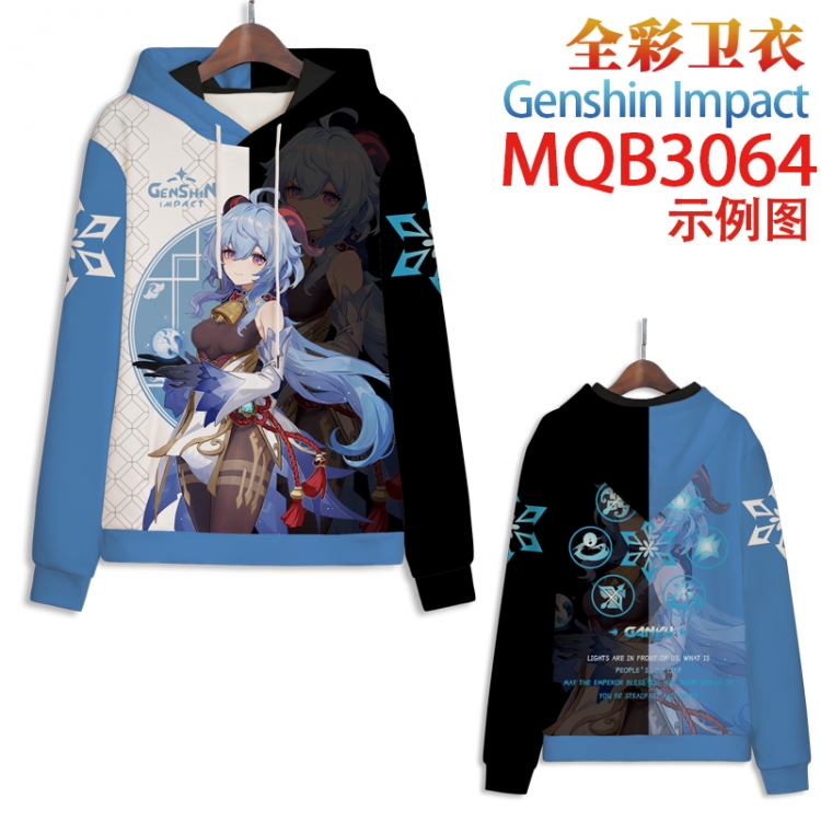 Genshin Impact Full color hooded sweatshirt without zipper pocket from XXS to 4XL MQB-3064