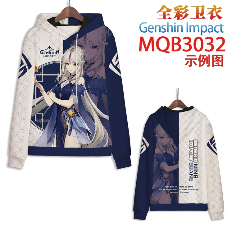 Genshin Impact Full color hooded sweatshirt without zipper pocket from XXS to 4XL MQB-3032