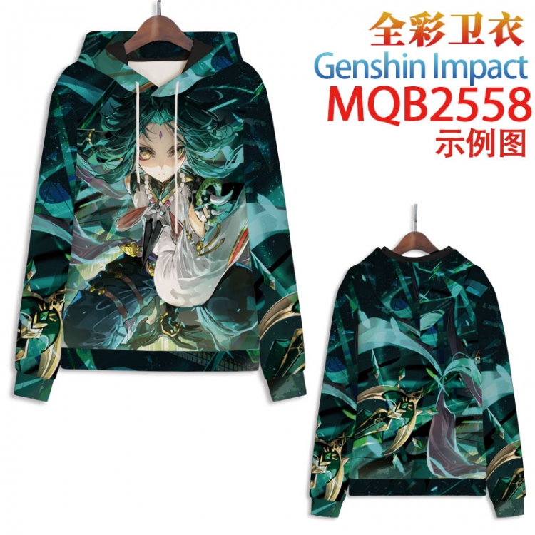 Genshin Impact Full color hooded sweatshirt without zipper pocket from XXS to 4XL MQB-2558