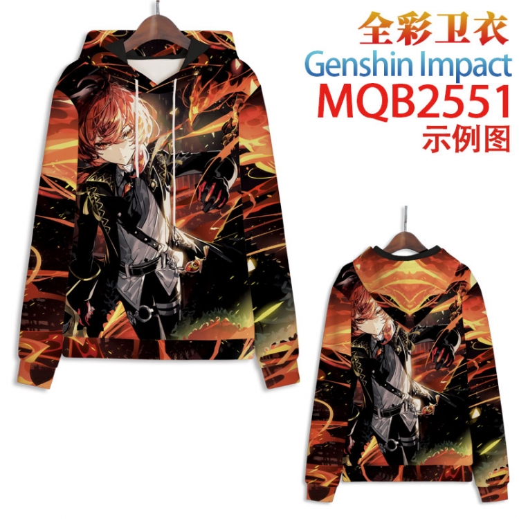 Genshin Impact Full color hooded sweatshirt without zipper pocket from XXS to 4XL MQB-2551