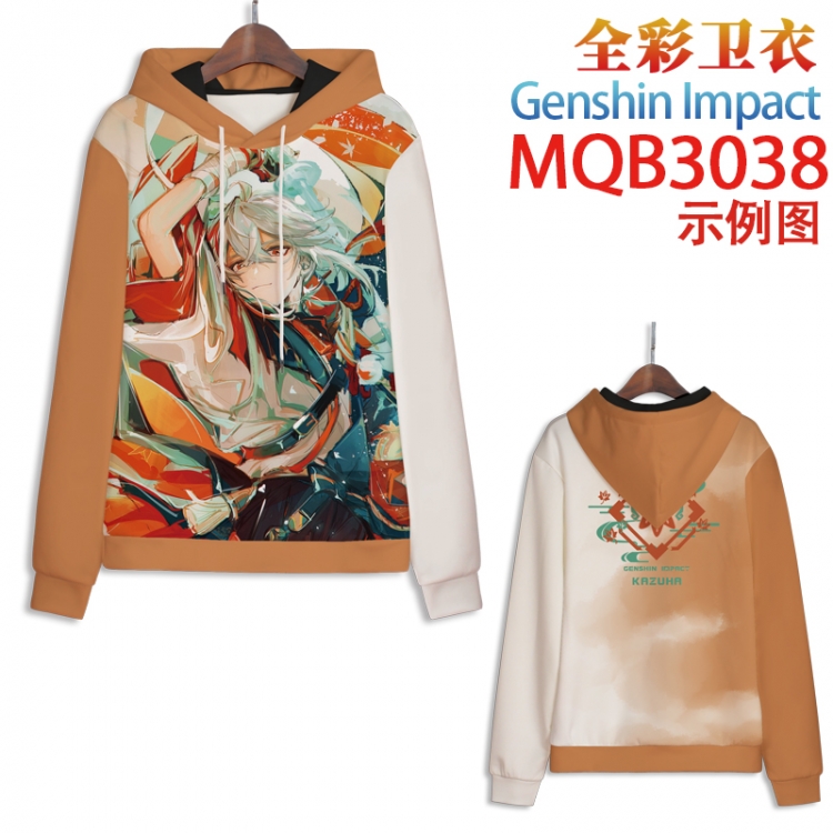 Genshin Impact Full color hooded sweatshirt without zipper pocket from XXS to 4XL MQB-3038