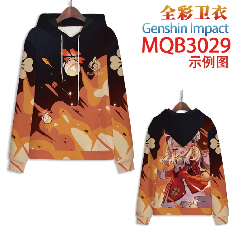 Genshin Impact Full color hooded sweatshirt without zipper pocket from XXS to 4XL MQB-3029