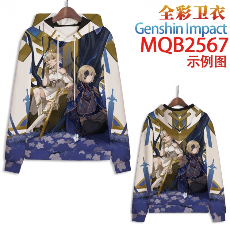 Genshin Impact Full color hooded sweatshirt without zipper pocket from XXS to 4XL MQB-2567