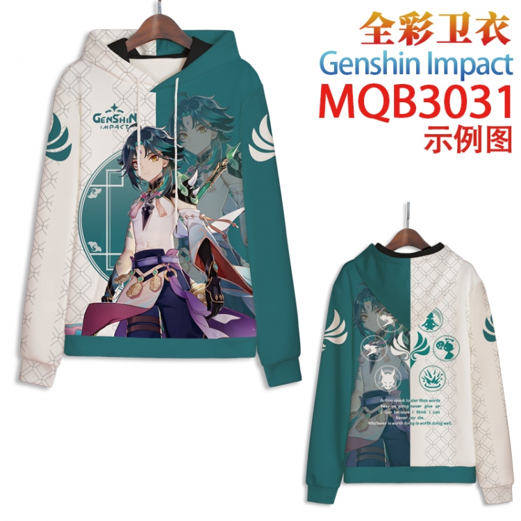 Genshin Impact Full color hooded sweatshirt without zipper pocket from XXS to 4XL MQB-3031