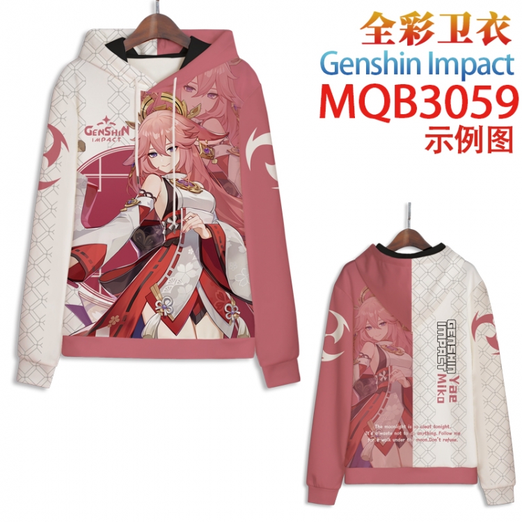 Genshin Impact Full color hooded sweatshirt without zipper pocket from XXS to 4XL MQB-3059