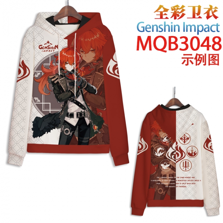 Genshin Impact Full color hooded sweatshirt without zipper pocket from XXS to 4XL MQB-3048