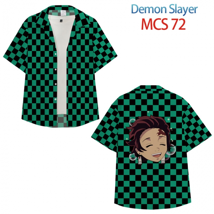 Demon Slayer Kimets Anime peripheral full color short-sleeved shirt from XS to 4XL MCS 72