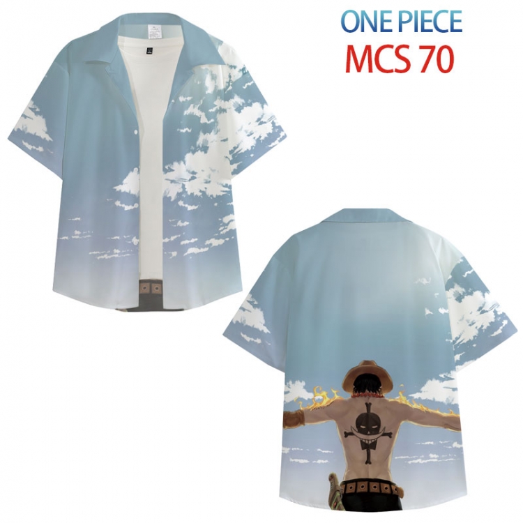 One Piece Anime peripheral full color short-sleeved shirt from XS to 4XL  MCS 70 