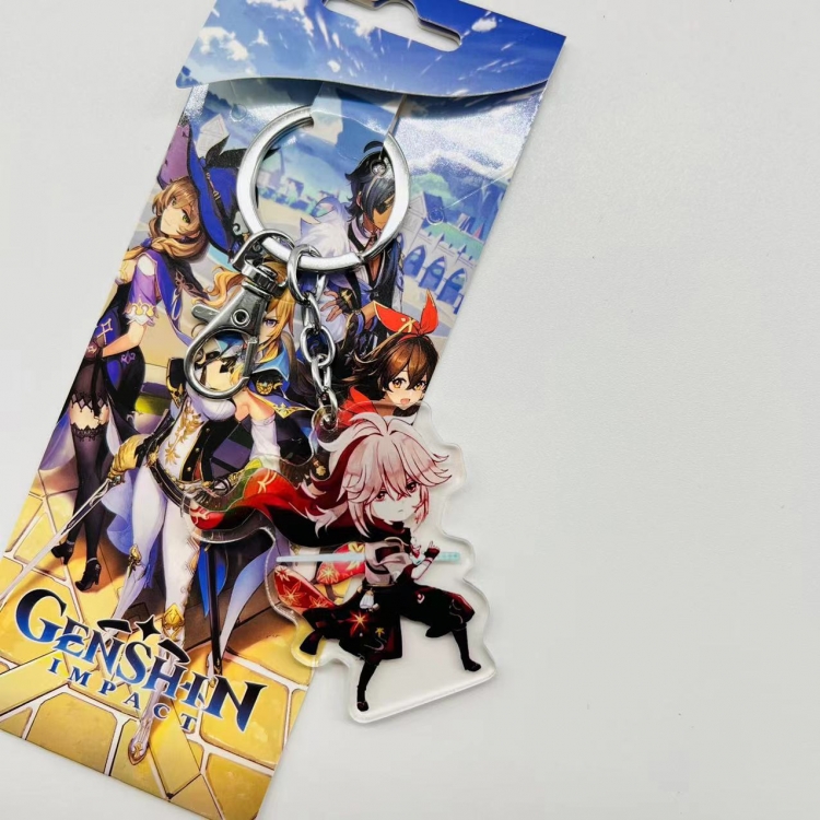Genshin Impact Anime Peripheral Acrylic Keychain price for 5 pcs