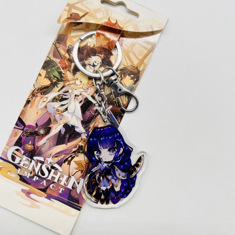 Genshin Impact Anime Peripheral Acrylic Keychain price for 5 pcs