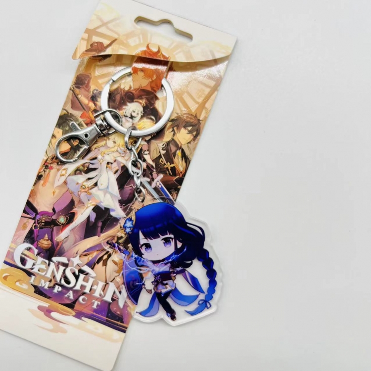 Genshin Impact Anime Peripheral Acrylic Keychain price for 5 pcs