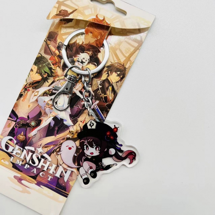 Genshin Impact Anime Peripheral Acrylic Keychain price for 5 pcs