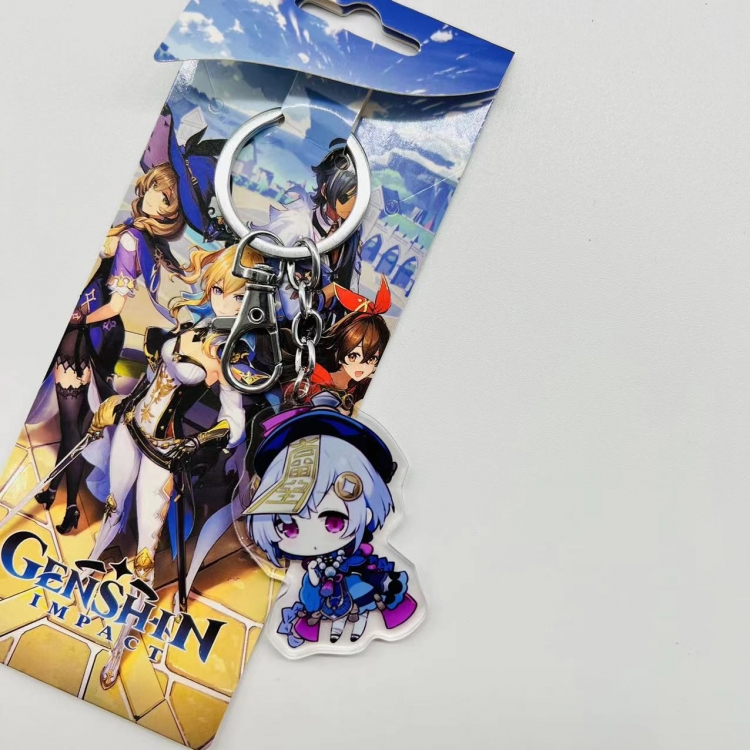 Genshin Impact Anime Peripheral Acrylic Keychain price for 5 pcs