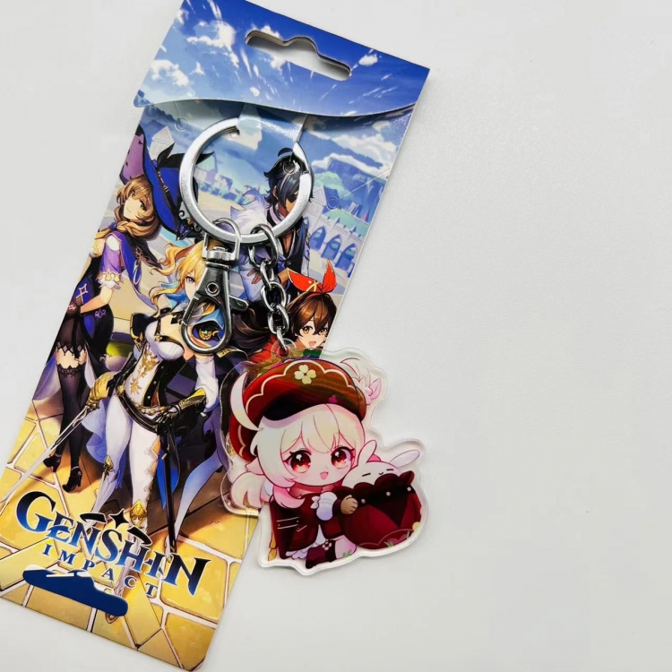 Genshin Impact Anime Peripheral Acrylic Keychain price for 5 pcs