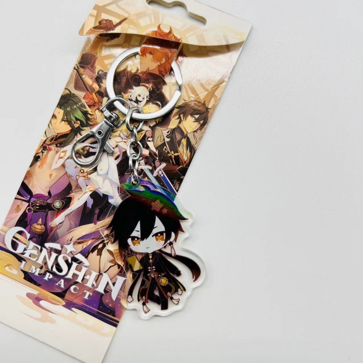 Genshin Impact Anime Peripheral Acrylic Keychain price for 5 pcs