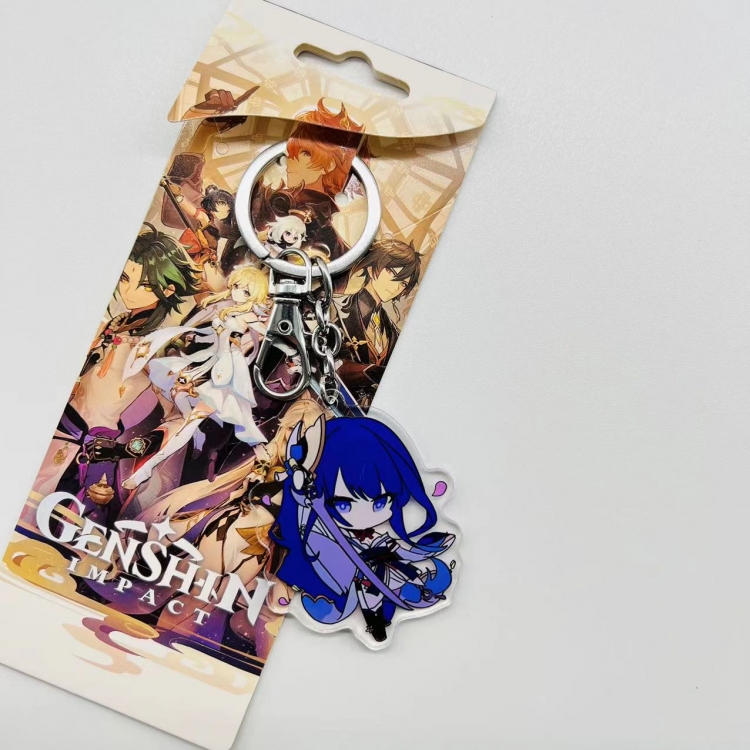 Genshin Impact Anime Peripheral Acrylic Keychain price for 5 pcs