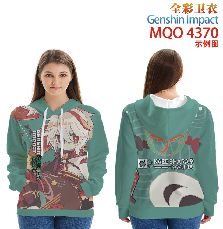 Genshin Impact Long Sleeve Hooded Full Color Patch Pocket Sweatshirt from XXS to 4XL  MQO-4370