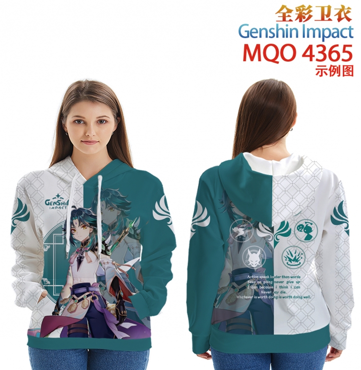 Genshin Impact Long Sleeve Hooded Full Color Patch Pocket Sweatshirt from XXS to 4XL MQO-4365