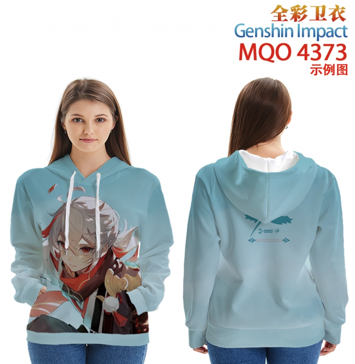 Genshin Impact Long Sleeve Hooded Full Color Patch Pocket Sweatshirt from XXS to 4XL MQO-4373