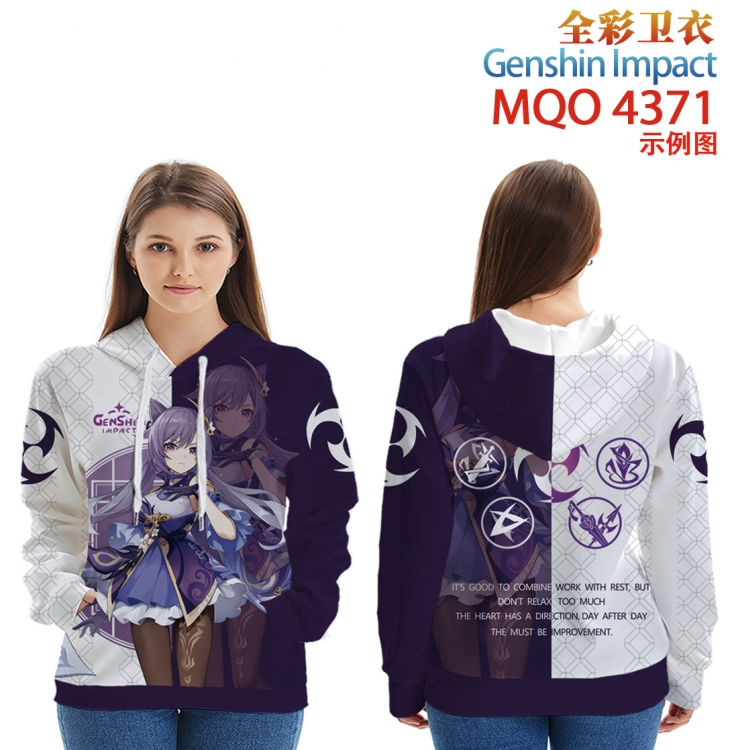 Genshin Impact Long Sleeve Hooded Full Color Patch Pocket Sweatshirt from XXS to 4XL  MQO-4371