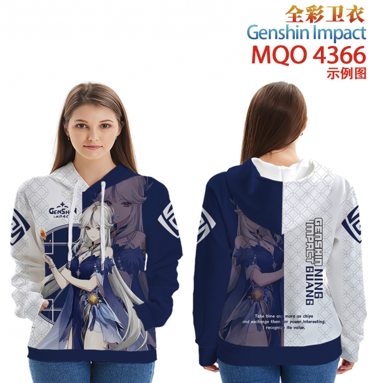 Genshin Impact Long Sleeve Hooded Full Color Patch Pocket Sweatshirt from XXS to 4XL MQO-4366