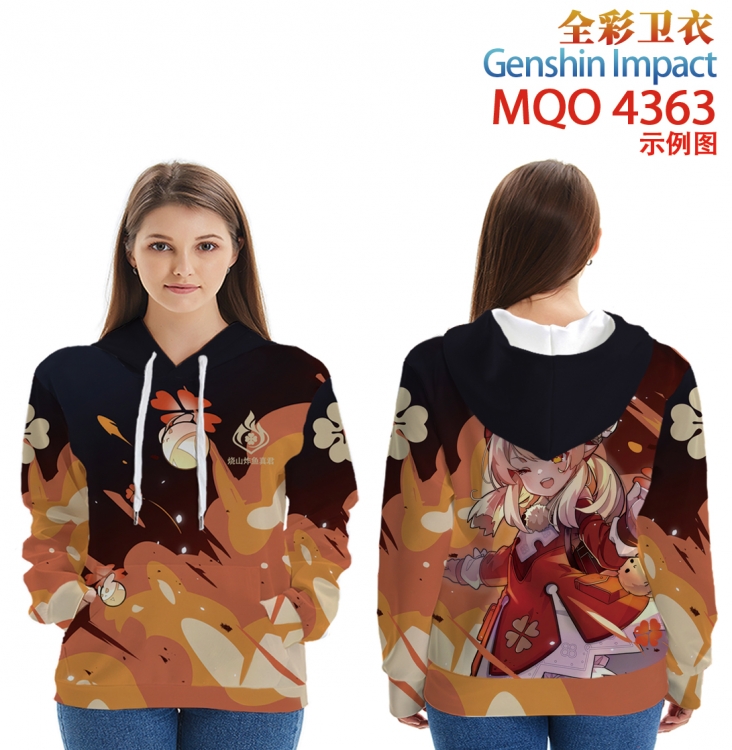 Genshin Impact Long Sleeve Hooded Full Color Patch Pocket Sweatshirt from XXS to 4XL MQO-4363