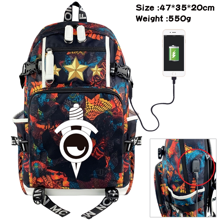 SPY×FAMILY Anime data cable camouflage print backpack schoolbag 47x35x20cm