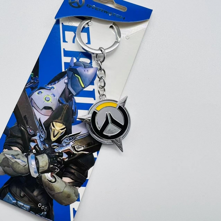 Overwatch Anime Peripheral Metal Rotating Keychain Pendant price for 5 pcs
