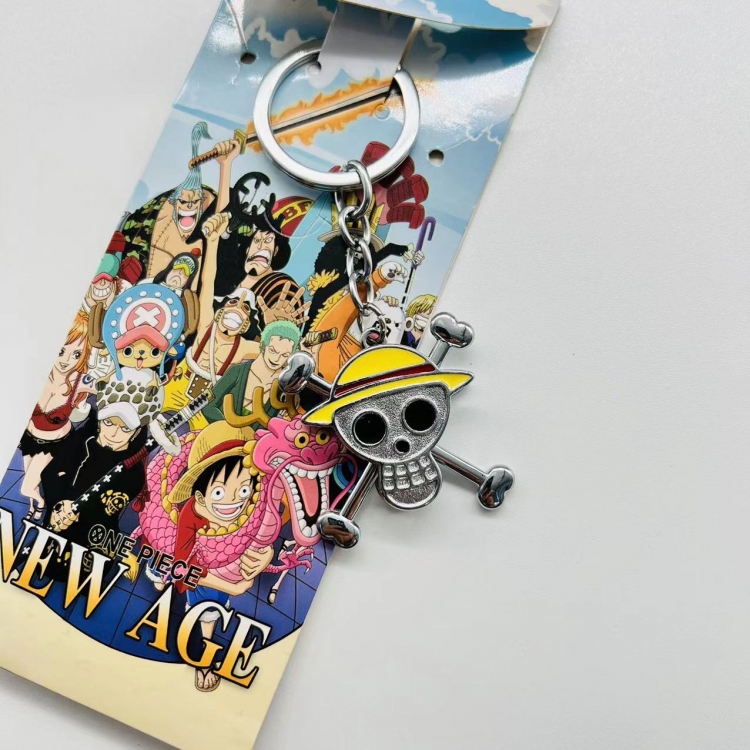 One Piece Anime Peripheral Metal Rotating Keychain Pendant price for 5 pcs